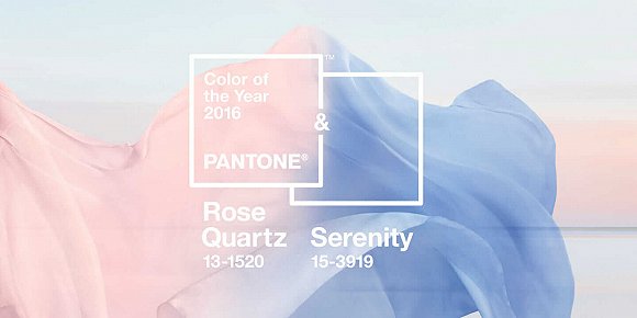 2017年度色彩：石英粉和宁静蓝